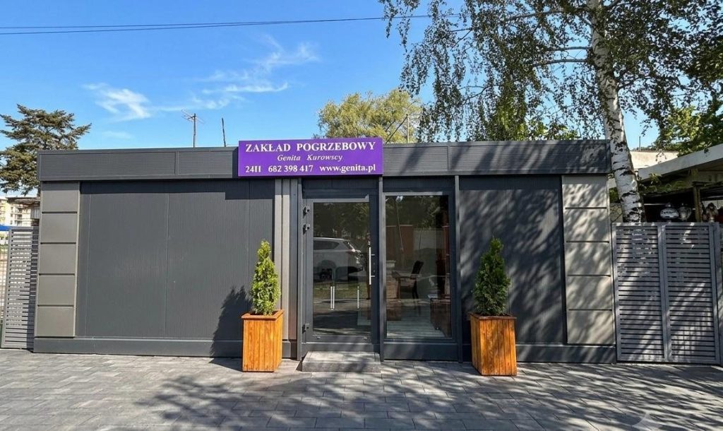 Biuro zakładu pogrzebowego Genita przy ulicy Korkowej 167 na Marysinie Wawerskim